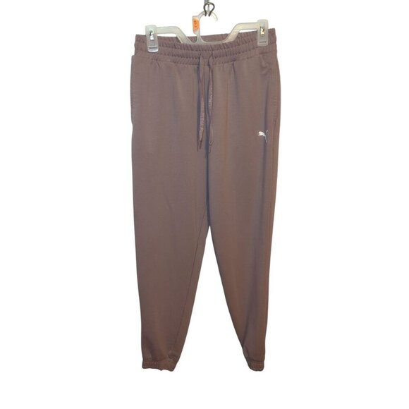 Puma Women's Size Small Dusty Purple Ankle Tight Joggers With Drawstring - Picture 1 of 16